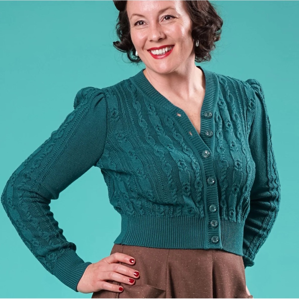 Emmy Design Sweden ice skater cardigan 1940s vintage style